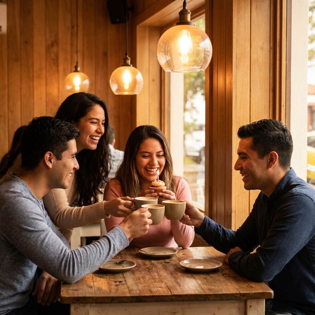 Celebración de amigos